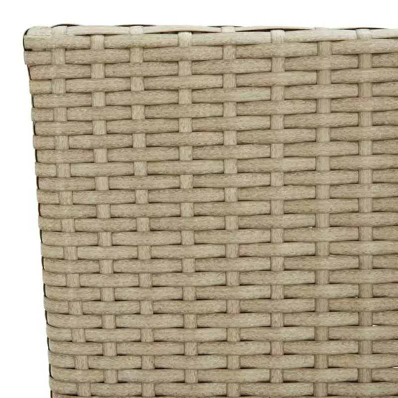 vidaXL Rattan Chair Set of 2 Poly Rattan and Steel