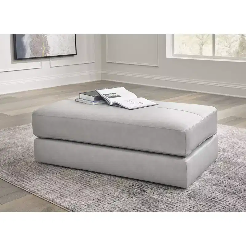 Signature Design by Ashley Amiata Modern Oversized Accent Ottoman, Light Gray