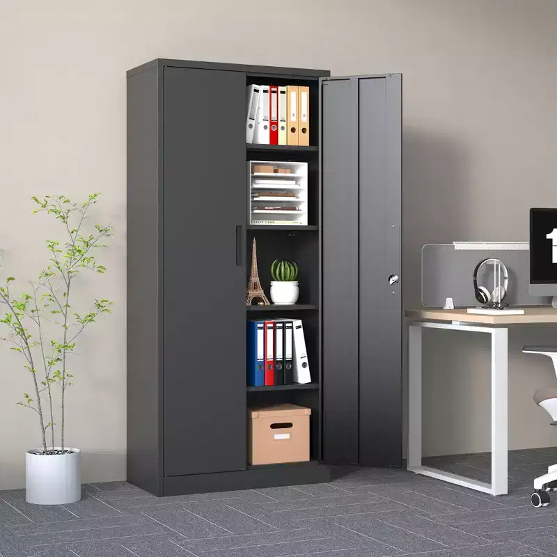 72H Metal Garage Storage Cabinet, Tool Steel Locking Cabinet, Tall Cabinets for Garage Storage Systems Lockable File Cabinet