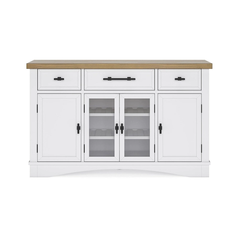 Signature Design by Ashley Ashbryn White/Natural Dining Server - 60 W x 19 D x 37 H