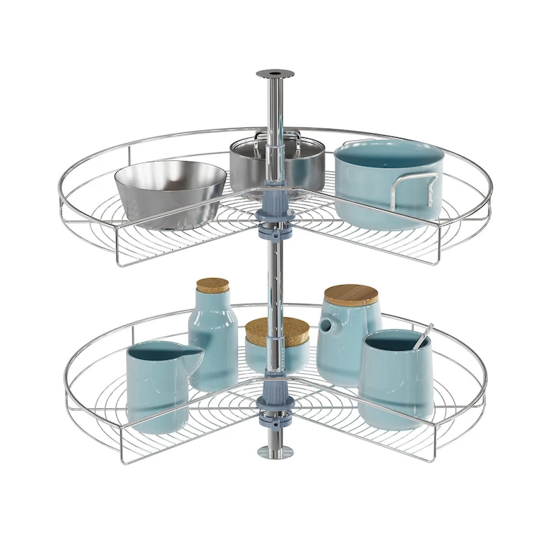 Dowell Lazy Susan 32 Diameter - 270 Degree Double Rack Stainless Steel