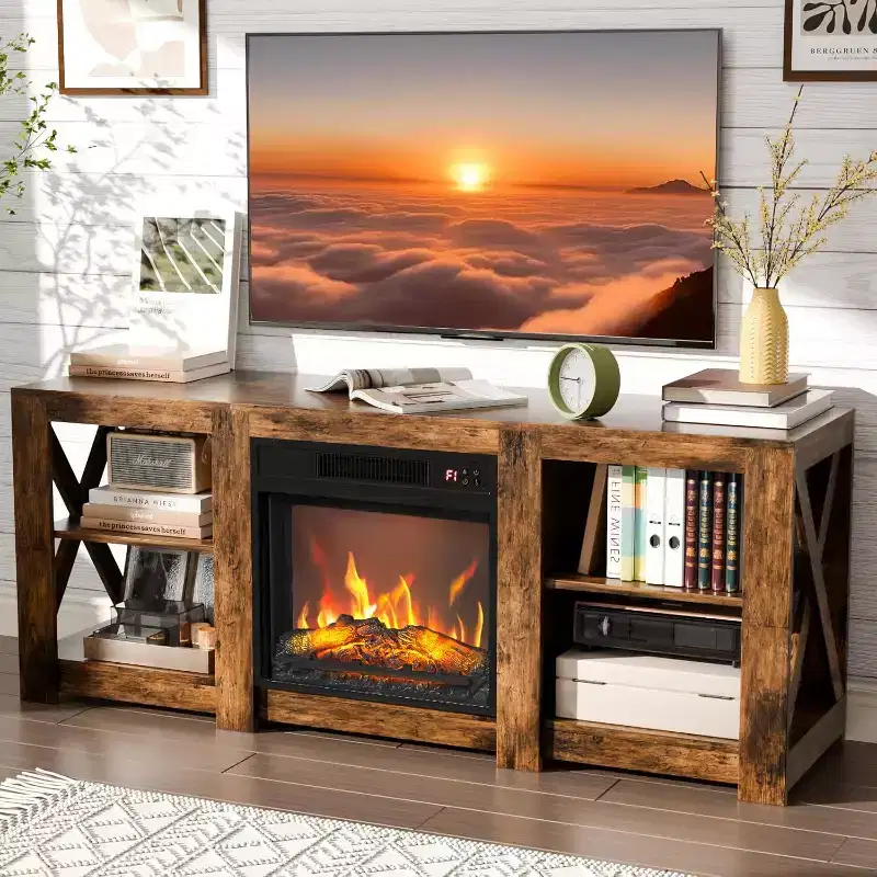 Fireplace TV Stand for up to 70