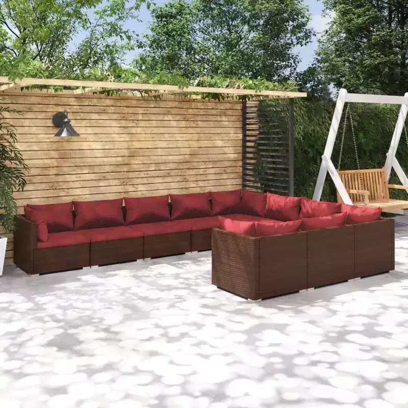 vidaXL Garden Lounge Set PE rattan Large Modular