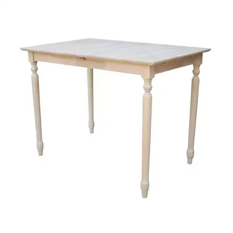 Counter Height Extendable Dining Table with Butterfly and Turned Styled Legs Unfinished - International Concepts