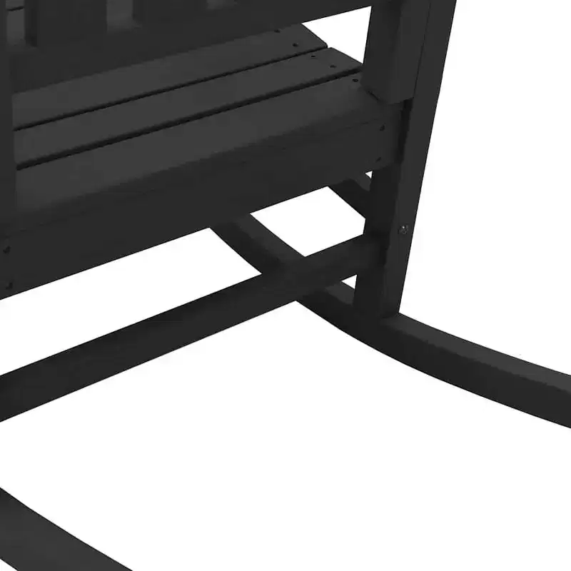 vidaXL Rocking Chair 2 pcs Black 92 x 70 x 108 cm Polyethylene