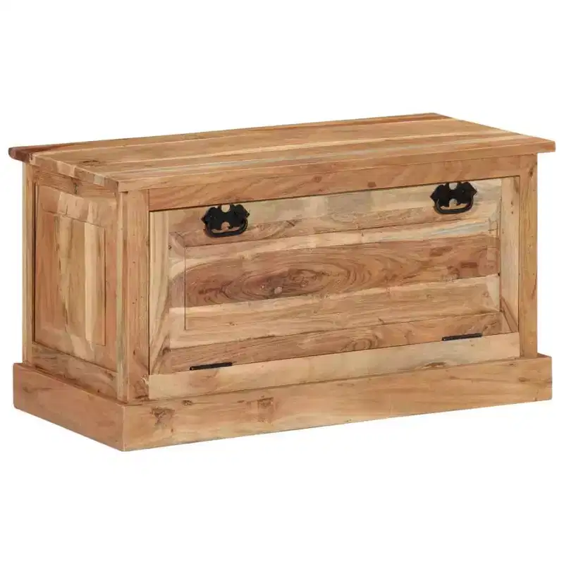 Shoe Storage Bench, Natural Solid Acacia Wood