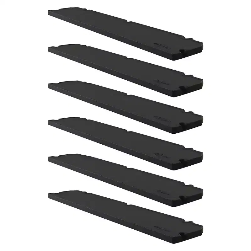 Suncast 6 Pack Horizontal Shed Shelf Space Saving Wall Outdoor Storage, Black