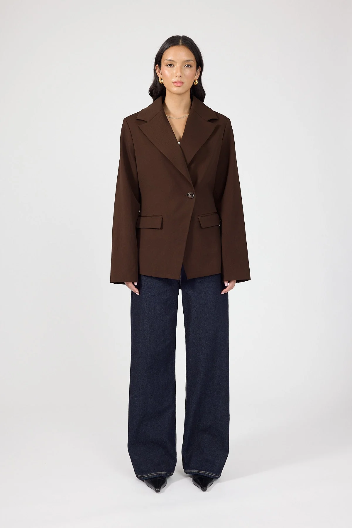 Fitted Blazer Brown