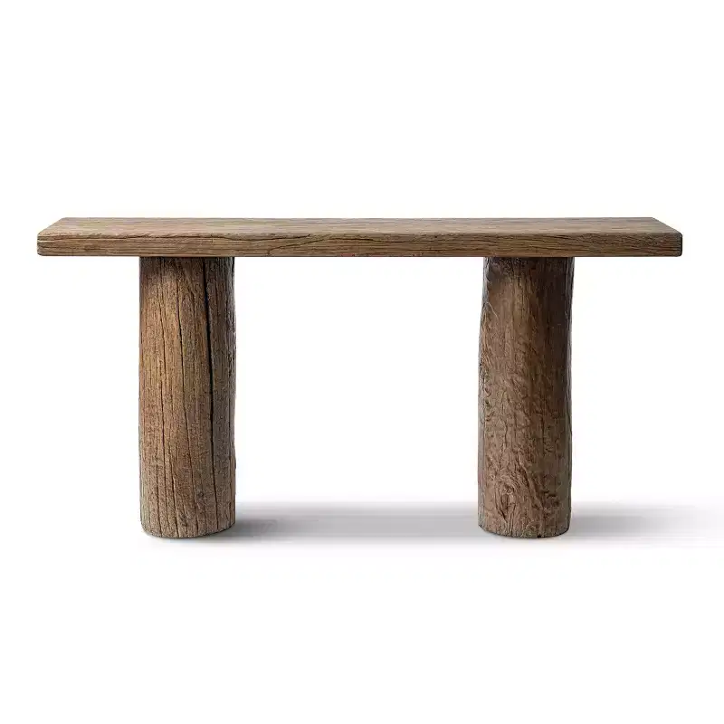 Jennifer Taylor Home Arbor 60 Reclaimed Elm Double Pillar Console Table