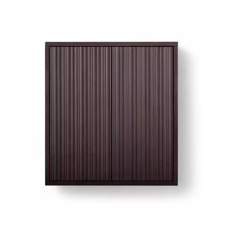 Teamson Home Tremolo Modern Boho 2-Door Wall Cabinet with Solid Wood & Contemporary Fluted Fronts