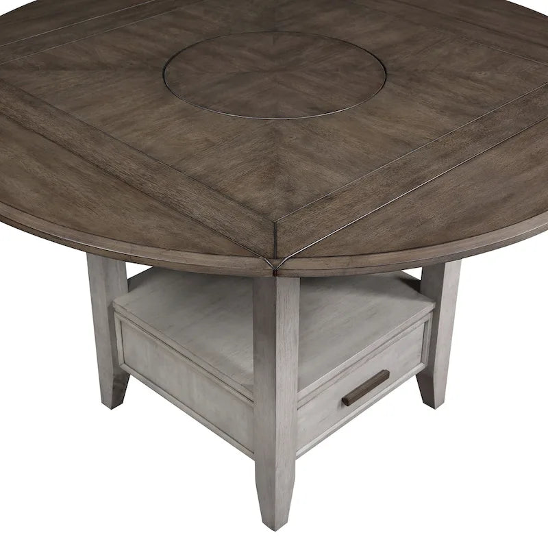 Two-tone Drop Leaf Counter Height Dining Table