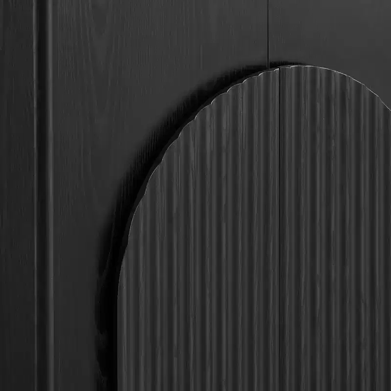 Modern Sideboard Buffet Cabinet with Wave Design