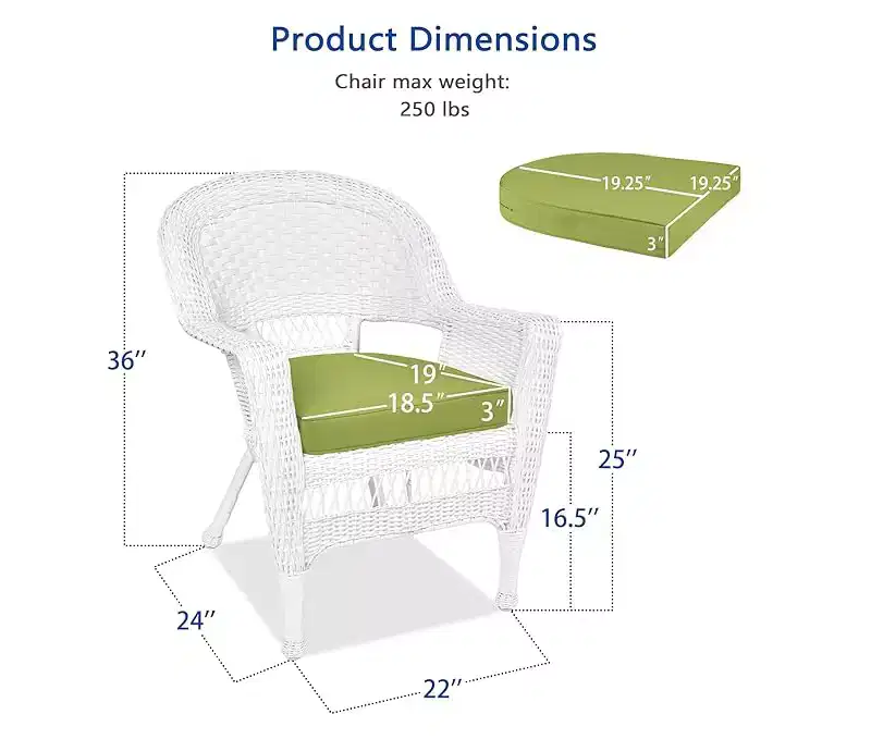 HomeStock Zen Zone Chair Set of 2, Durable Resin Wicker, Weather-Resistant with Cushions