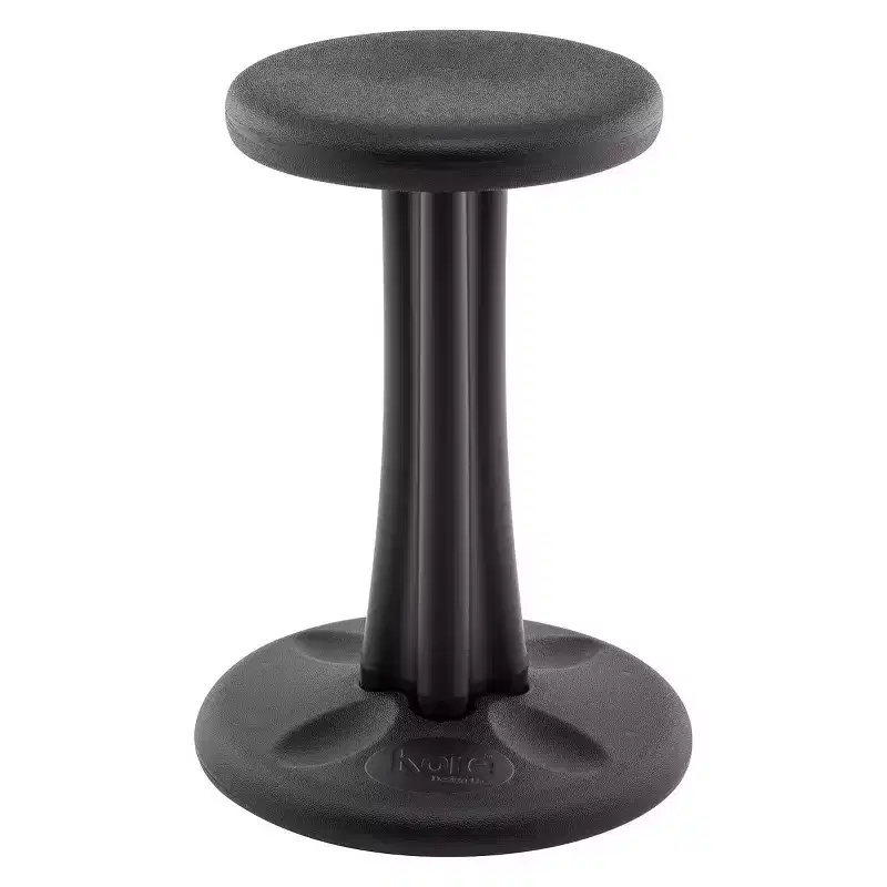 Black Fixed-Height Wobble Chair, Single Seat, Ages 10+