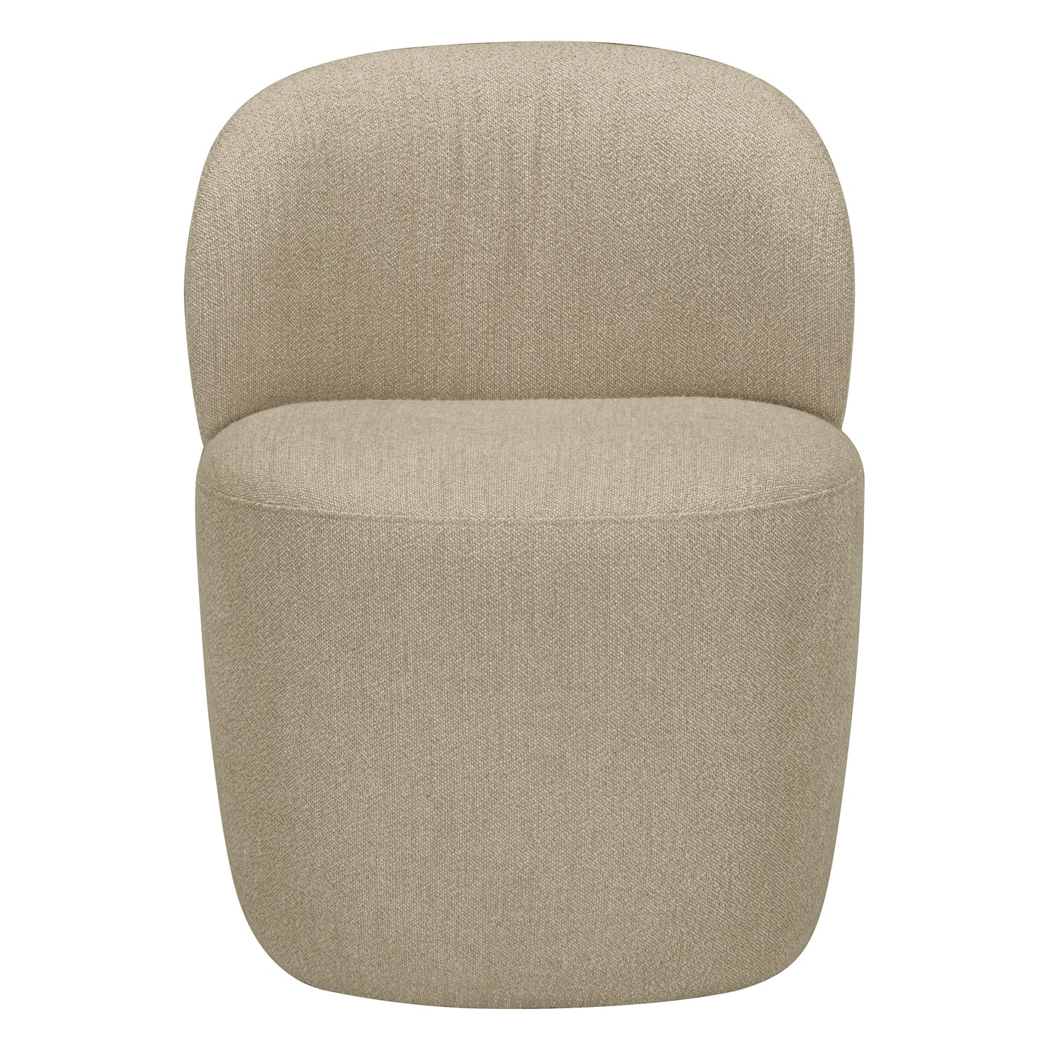 Petite Fully Upholstered Lounge Chair with Pleated Backrest for Living & Dining Rooms