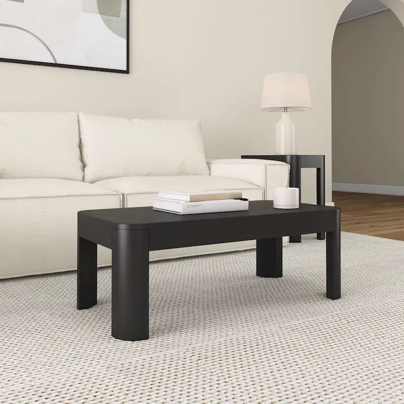 Plank and Beam Contour Rectangular Coffee Table - 40