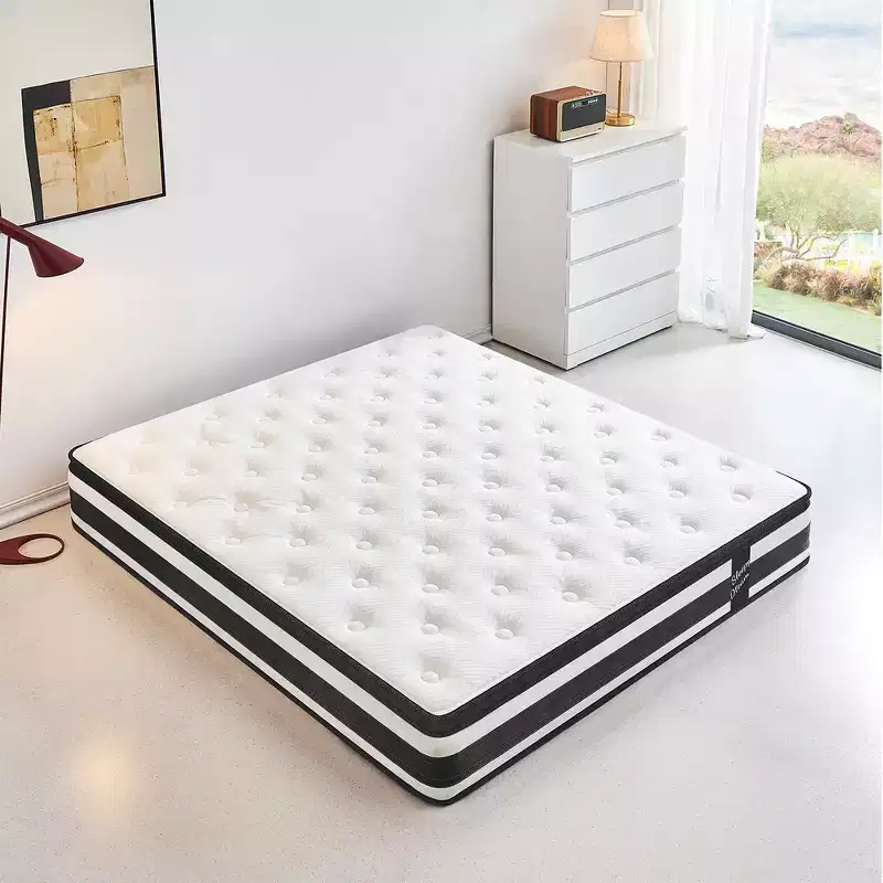 Whisen 12 Twin XL Hybrid Mattress with Memory Foam, Breathable Cool Cover Individual Pocket Spring