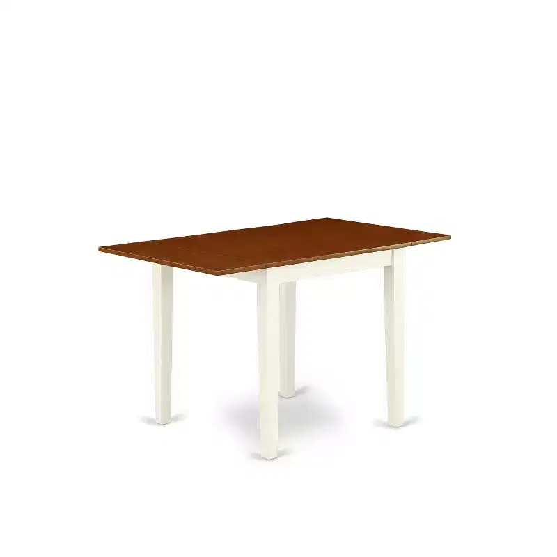HomeStock Dining Set Kitchen Table And Chairs Buttermilk Cherry Finish