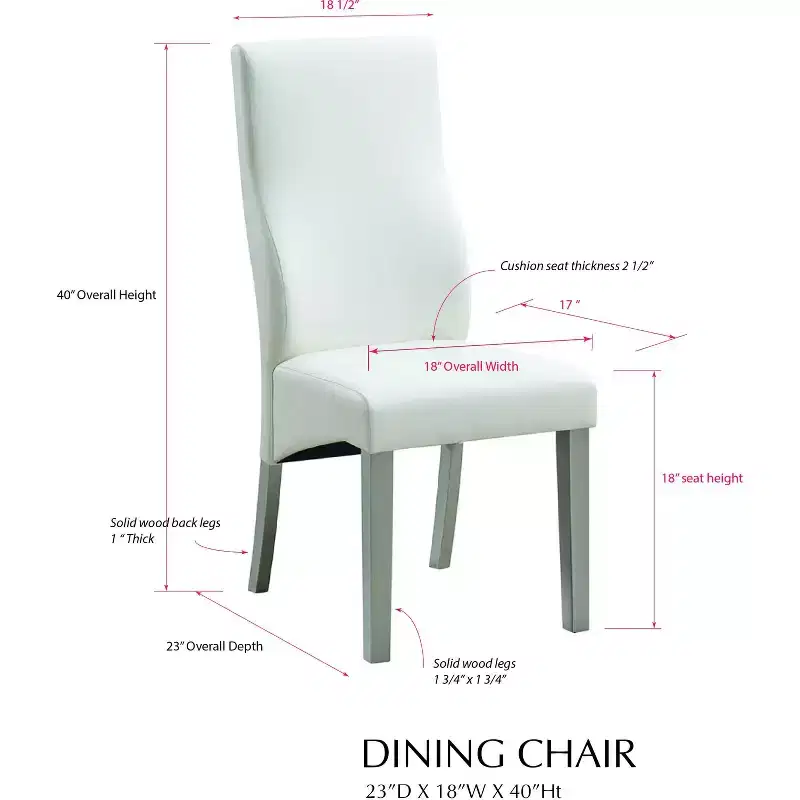 Kings Brand Furniture Avilla Kitchen Dining Room Upholstered Side Chairs, Set of 2, Champagne/White