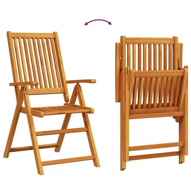 vidaXL Garden Dining Set Folding 5 pcs Solid Acacia Wood