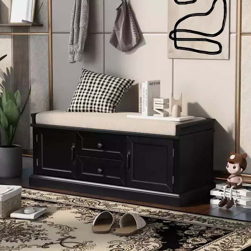 Okak Storage Cabinet, Accent Cabinet with 2 Drawers and 2 Doors, Cabinet for Living Room, Hallway, Entryway, Hallway