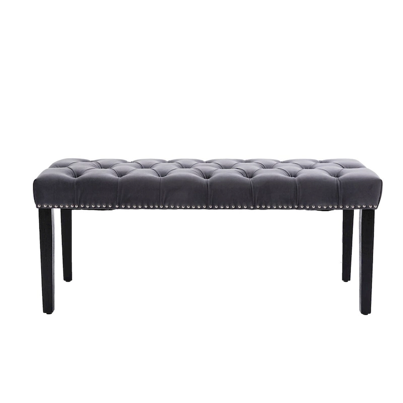 Upholstered Tufted Bench Ottoman Footrest Stool Accent Bench