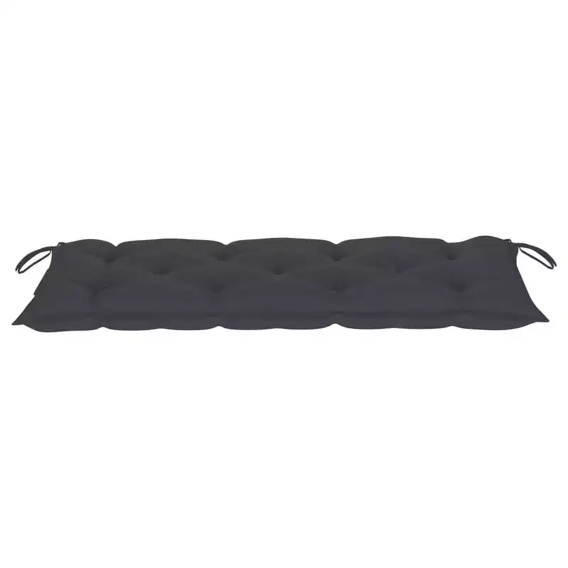 vidaXL Bench Grey, Anthracite Solid eucalyptus wood, 100% polyester fabric