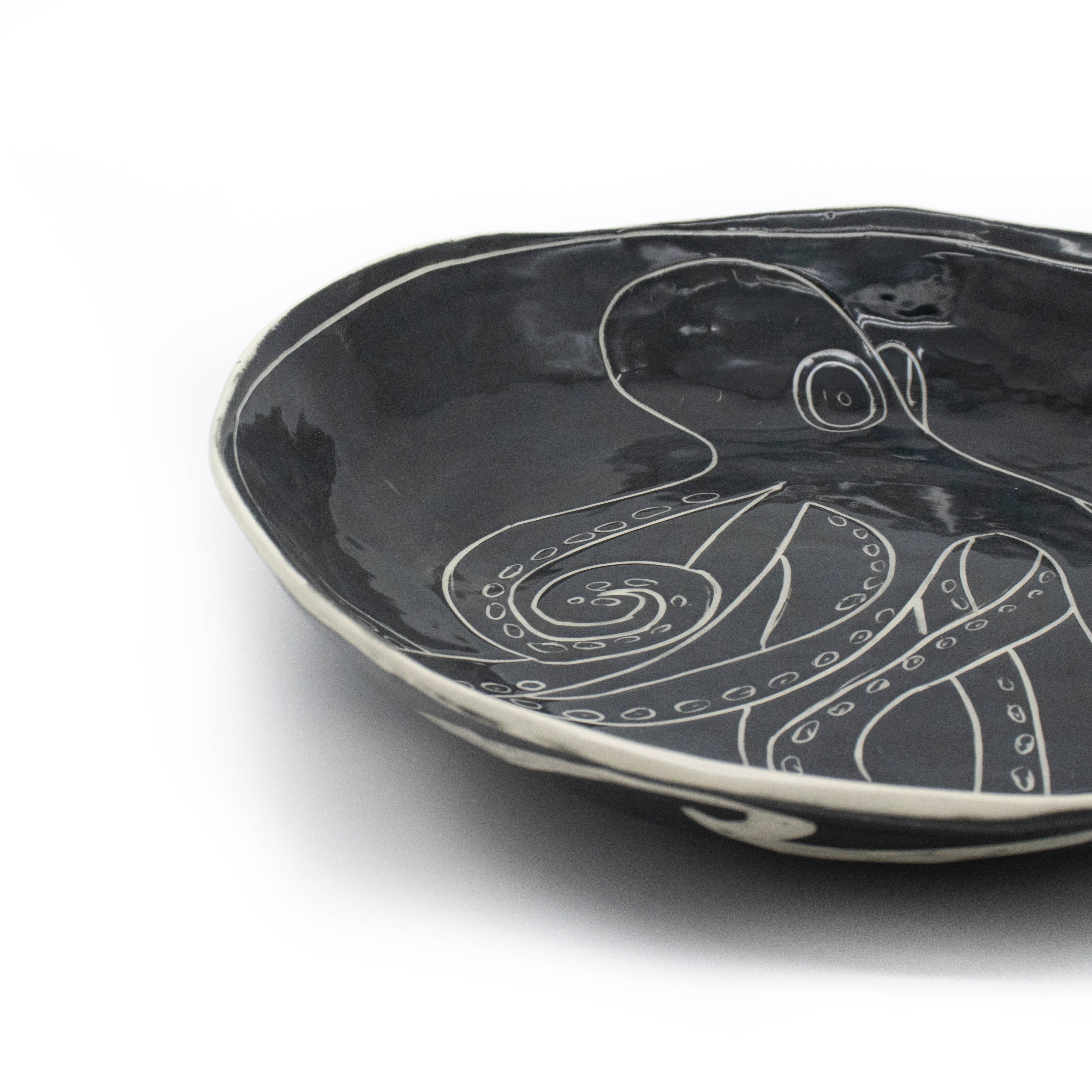 Octopus Shiny Platter Bowl