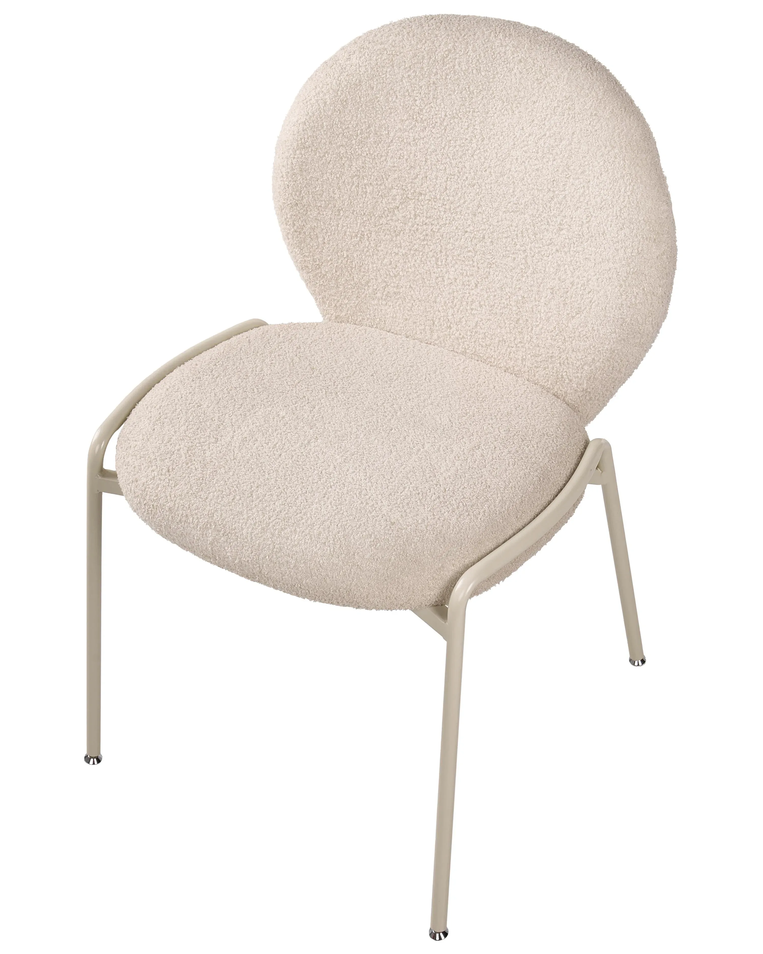 Set di 2 sedie Bouclé Beige chiaro