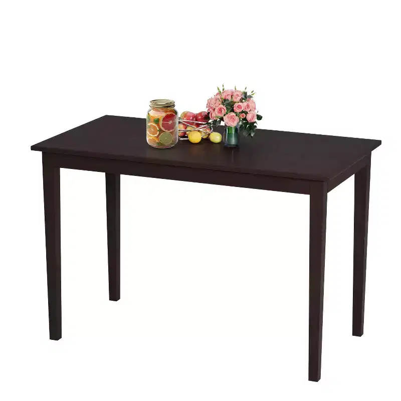 FDW Dining Table Kitchen Table for Small Spaces Rectangular Modern Design, Brown