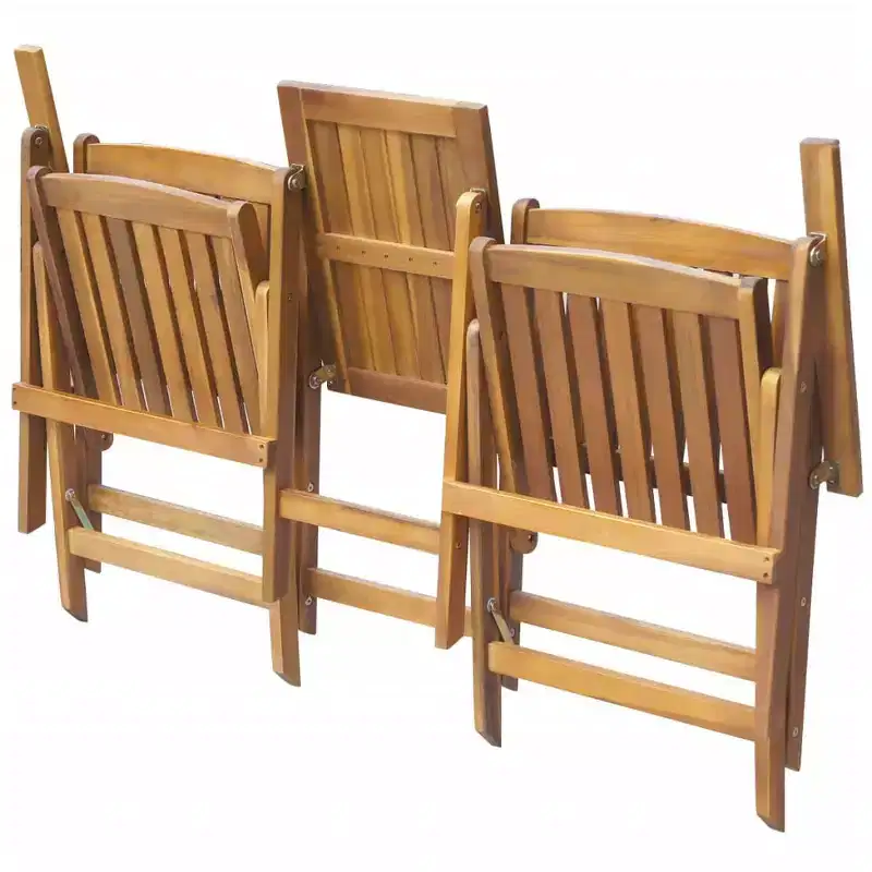 Folding Garden Bench Brown Solid acacia wood Medium Foldable