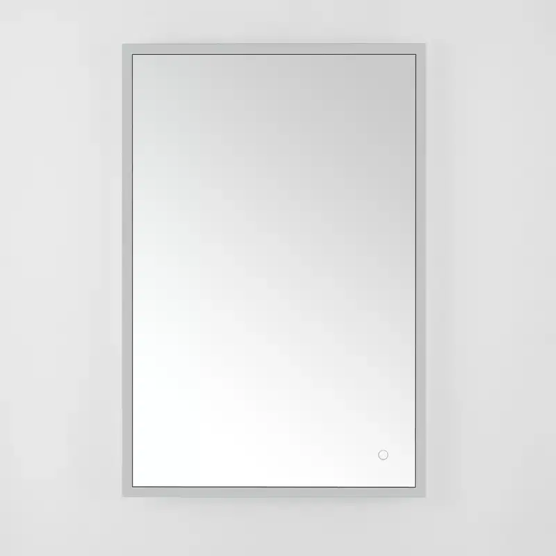 Houston 24 Aluminum LED Rectangle Mirror - LMR1003 - Silver/White - Safavieh