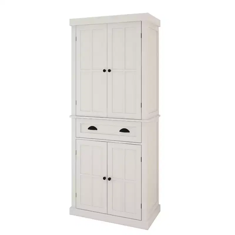 sumyeg 71 Tall Storage Cabinet With Drawer, 4 Doors and Adjustable Shelves for Kitchen or Laundry
