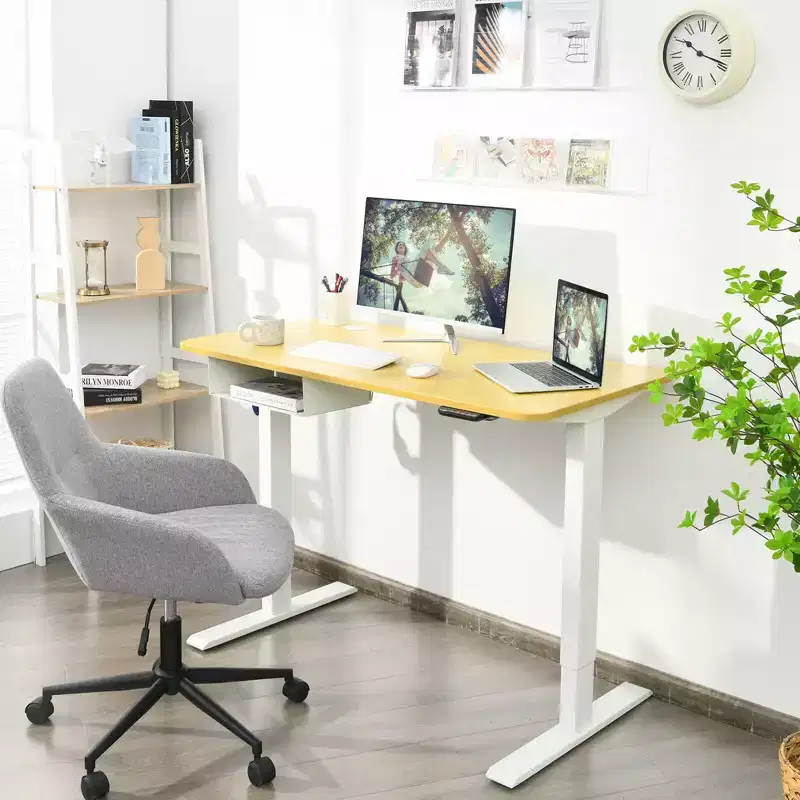 Costway 48'' Electric Standing Desk Height Adjustable w/ Control Panel & USB Port
