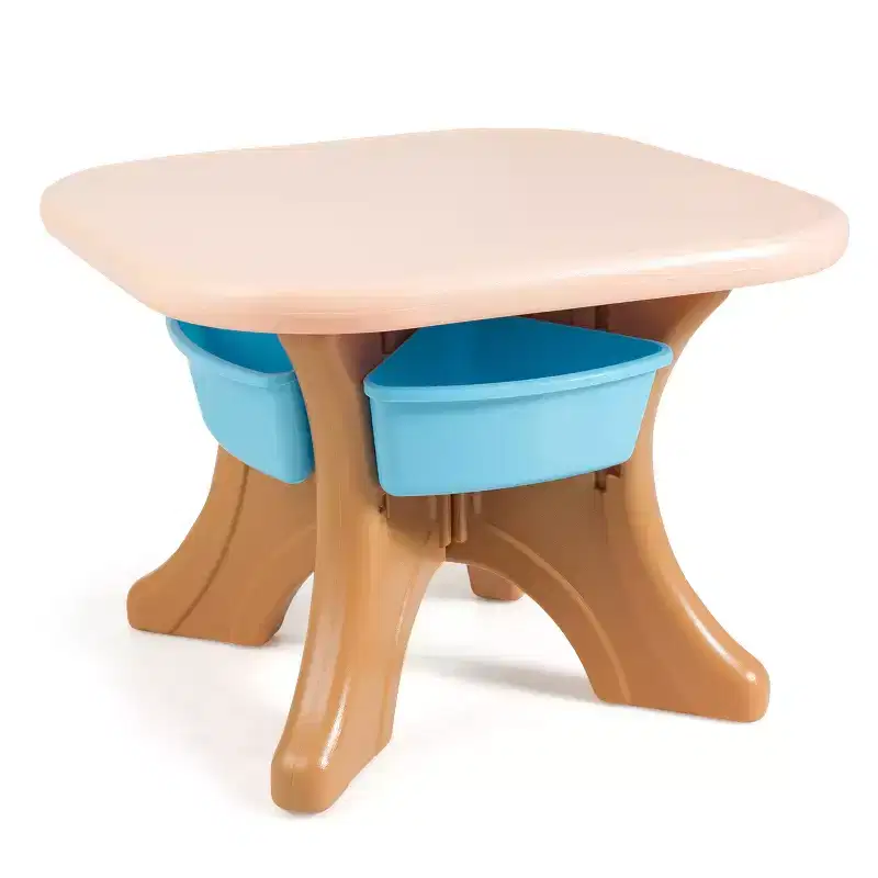 Costway 3 PCS Kids Activity Storage Table & Chair Set Coffee