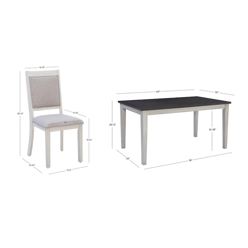 McKee 7-piece White Farmhouse Dining Set