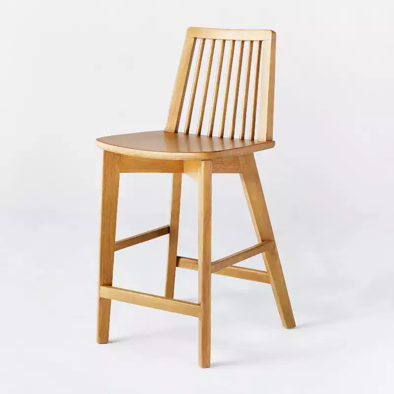 Linden Modified Windsor Wood Counter Height Barstool - Threshold designed with Studio McGee