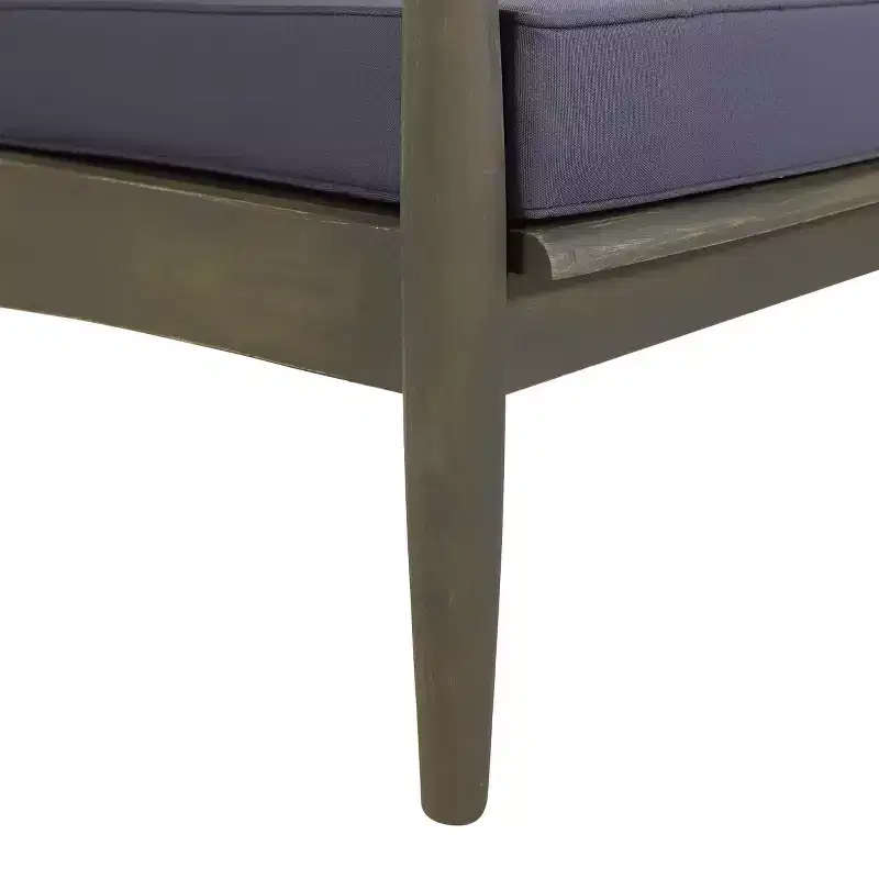 Willowbrook 2pc Acacia Wood Club Chairs - Gray/Dark Gray - Christopher Knight Home