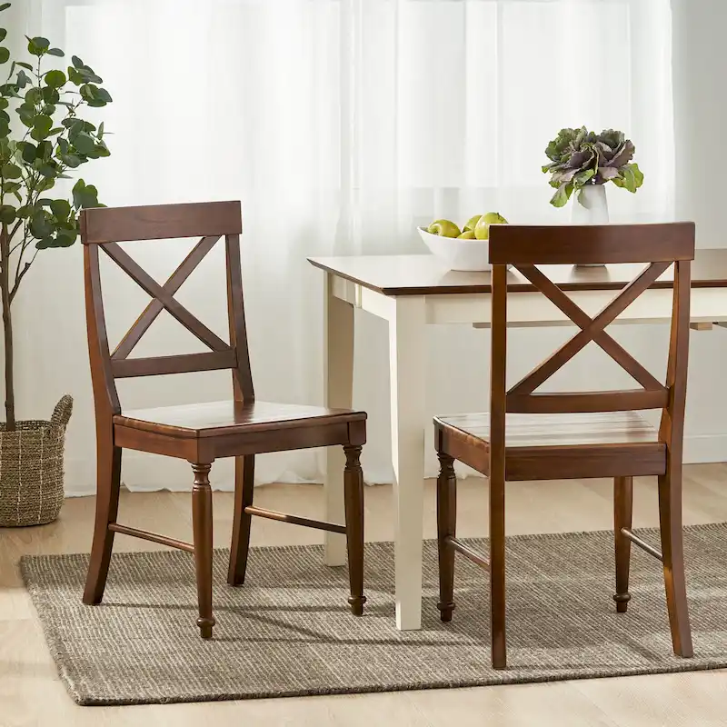 Rovie Acacia Wood Dining Chair (Set of 2)