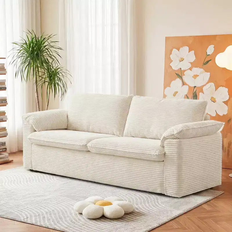 Dyonery 86 Cloud Loveseat Sofa, Deep Seat & Wide Armrest Pillows, Sturdy Frame, Breathable Ergonomic Design