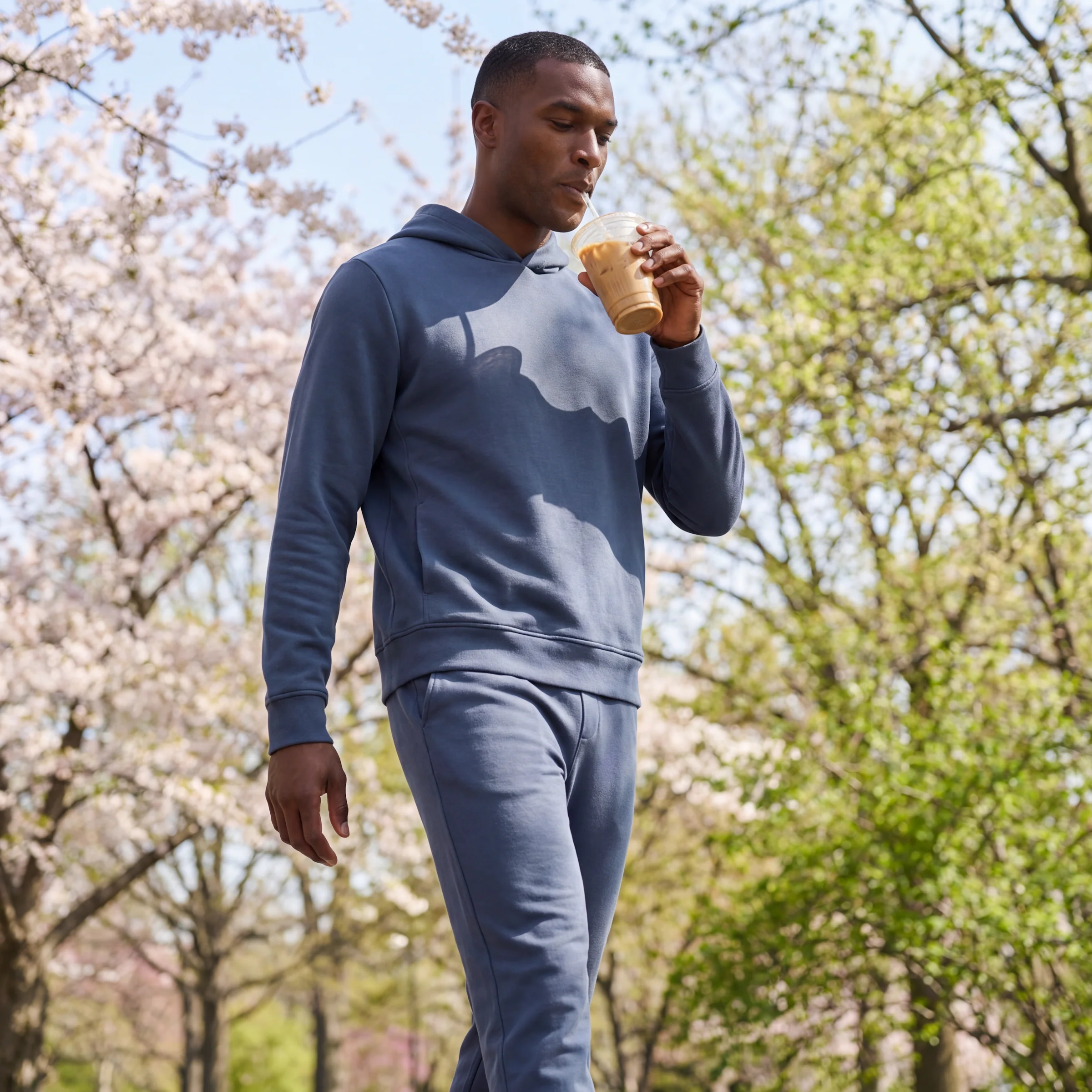 Relaxed Fit Hoodie - Tidal Blue