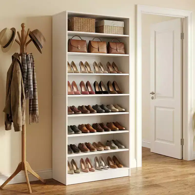 9 Tier Tall Shoe Cabinet with Adjustable Shelves