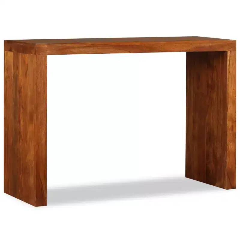 vidaXL Console Table Solid Wood with Honey Finish 43.3x15.7x29.9