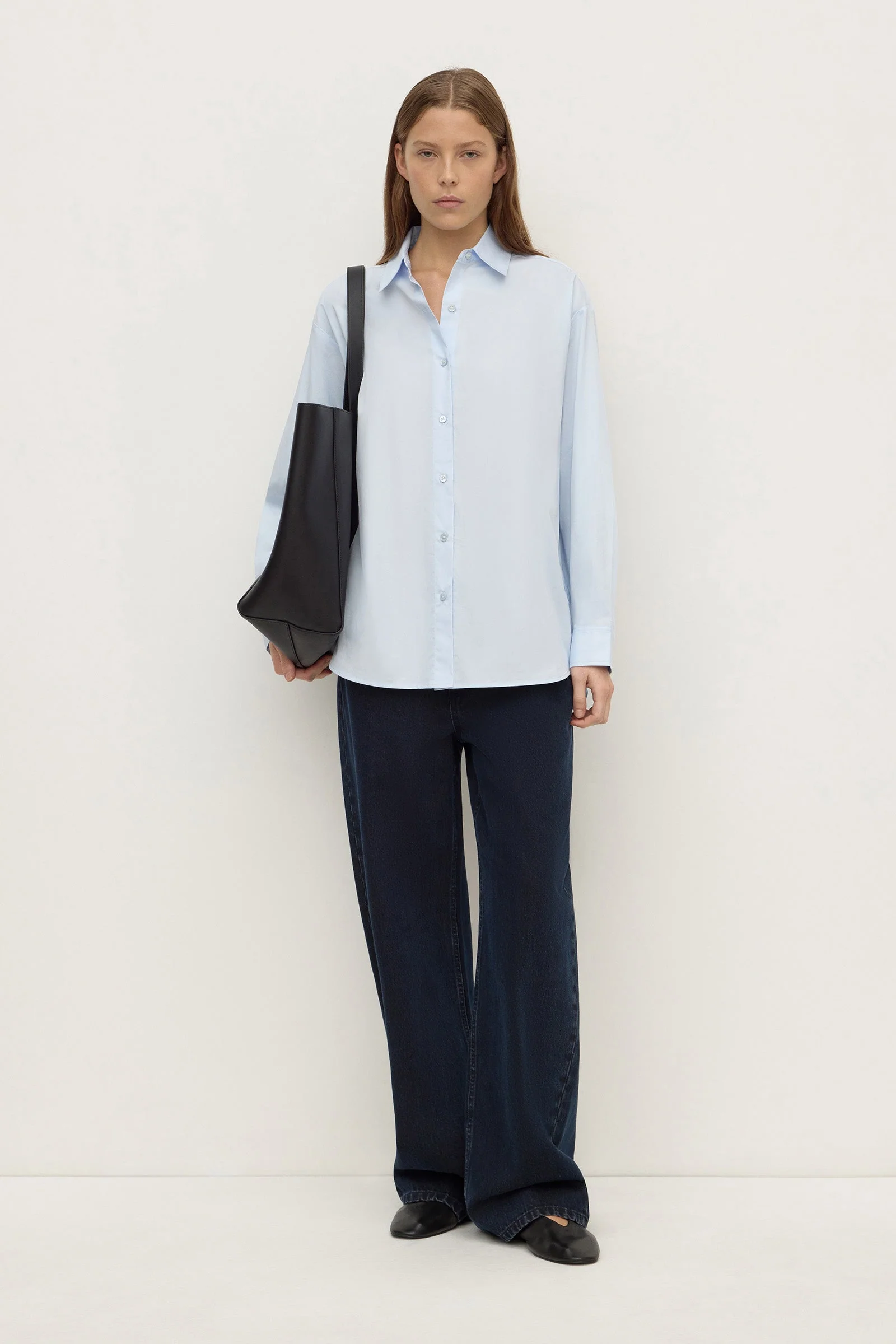 Powder Blue Cotton Poplin Shirt