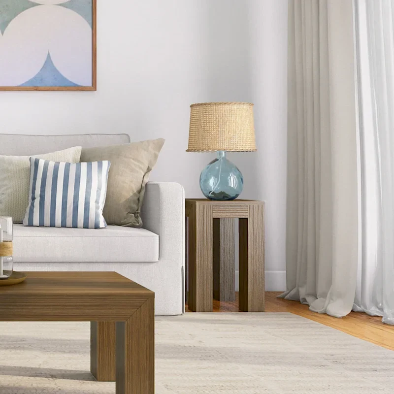 Plank and Beam Modern Rectangular Side Table - 25