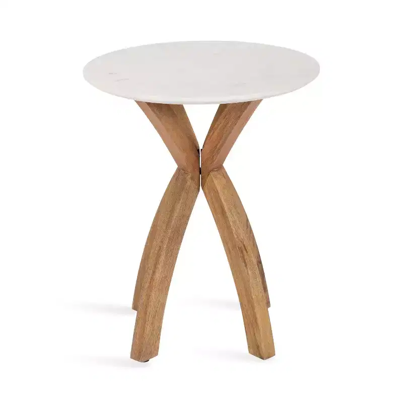 Kate and Laurel Soleyn Round Wood Side Table, 20x20x24, Natural