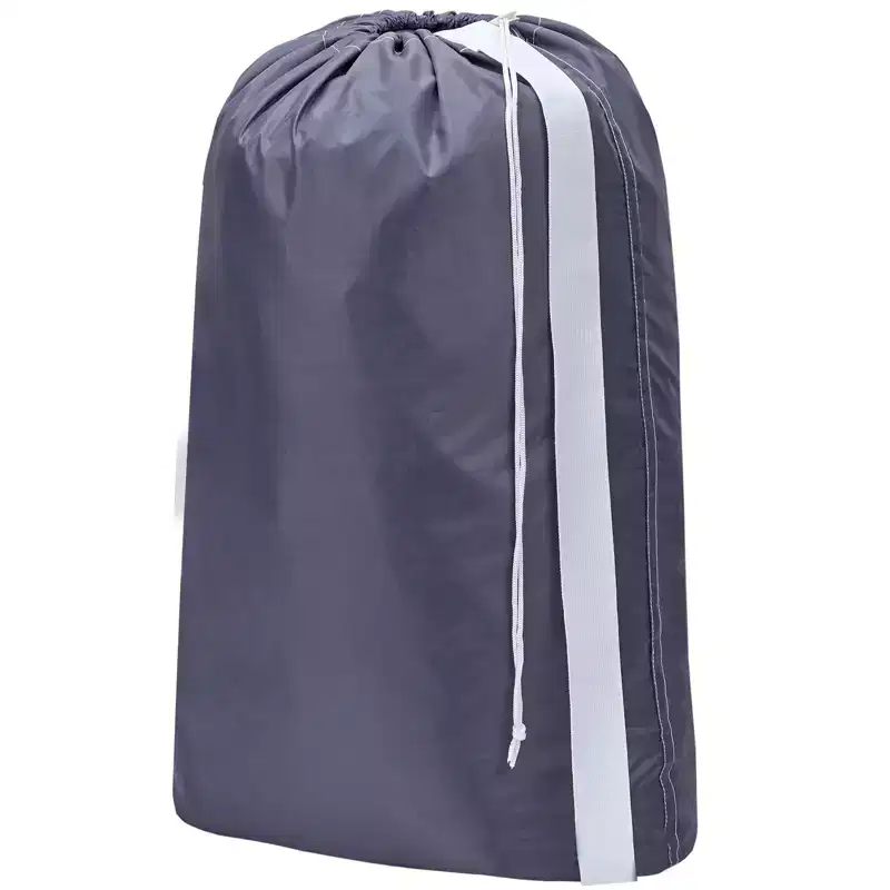 XL Nylon Laundry Bag with Strap, Large Dirty Garments Organizer