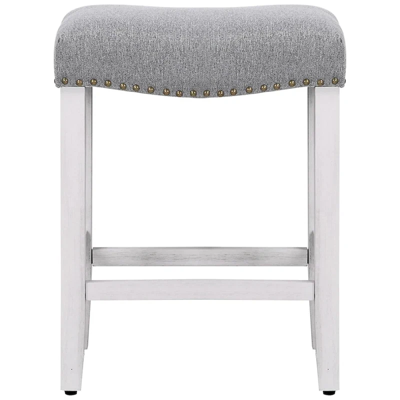Jameson Upholstered Polyester Antique White 24 Inch Counter Stool