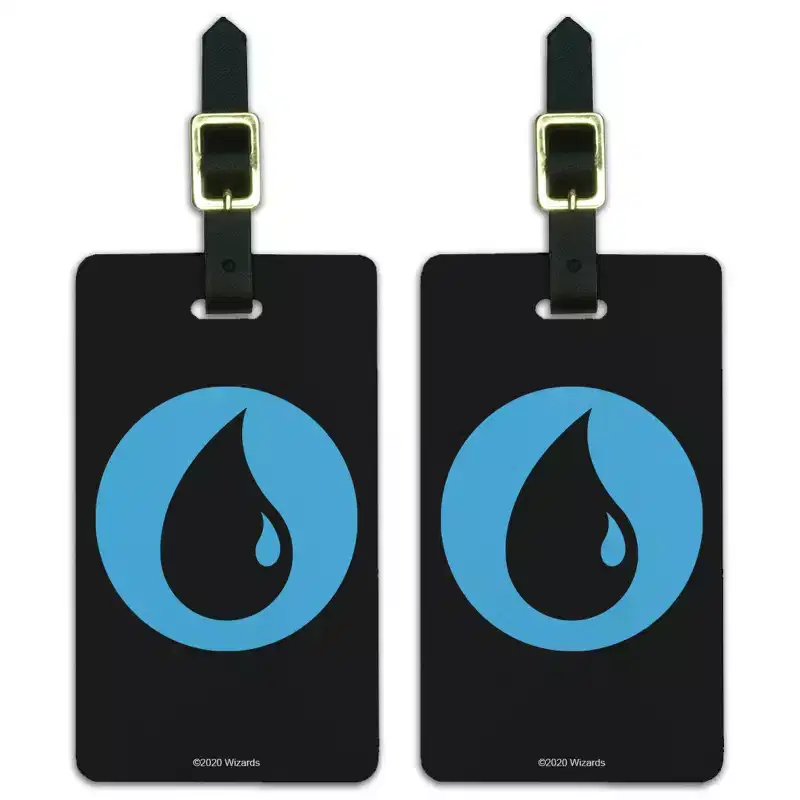 Magic The Gathering Blue Mana Symbol Luggage ID Tags Set of 2