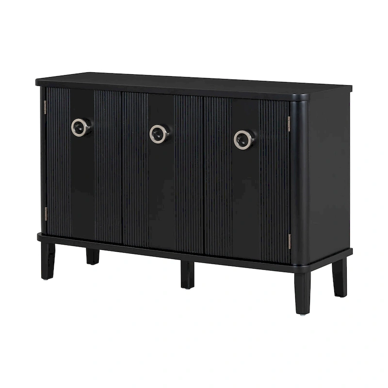 Simple and Atmospheric Solid Wood Veneer Fraxinus Mandschuric Cabinet